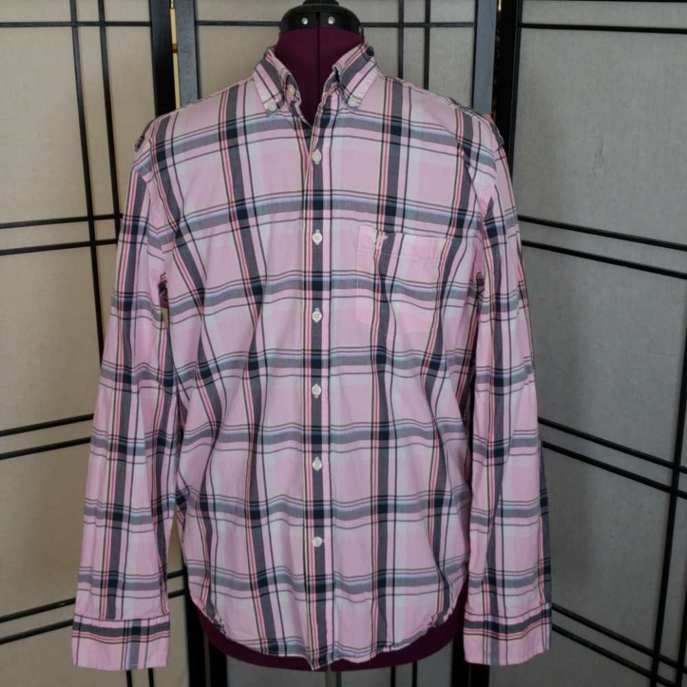 American Eagle Men's Lg Prep Fit Button Down Shirt